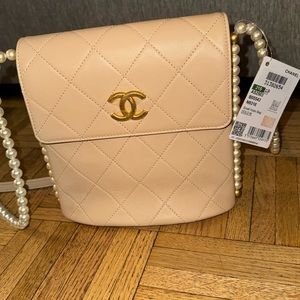 Beige small chanel Hobo bag